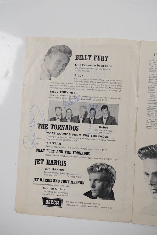 Beatles interest; a 1963 New Musical Express concert programme from the ‘Poll-Winners’ All-Star Concert, Empire Pool, Wembley on Sunday 21 April 1963, extensively signed by a number of the performers including three of t